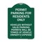 Signmission Permit Parking for Residents Vehicles w/o Valid Parking Permits Towe Alum, 18" x 24", GW-1824-23329 A-DES-GW-1824-23329 - alternate 1